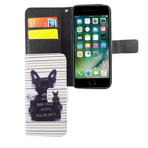 Handyh�lle Tasche f�r Handy Apple iPhone 6 / 6s B�ser Hund Wei�