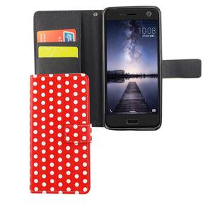 Handyh�lle Tasche f�r Handy ZTE Blade V8 Polka Dot Rot