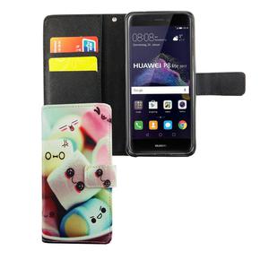 Handyhlle Tasche fr Handy Huawei P8 Lite 2017 Schriftzug Marshmallows
