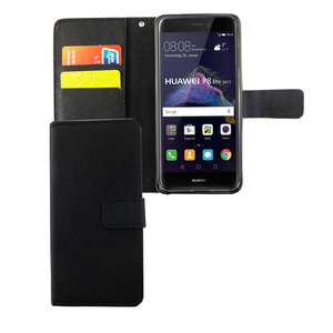 Handyh�lle Tasche f�r Handy Huawei P8 Lite 2017 Schwarz
