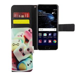 Handyh�lle Tasche f�r Handy Huawei P10 Schriftzug Marshmallows