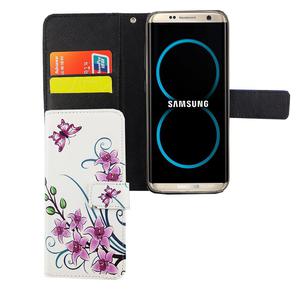 Handyh�lle Tasche f�r Handy Samsung Galaxy S8 Lotusblume