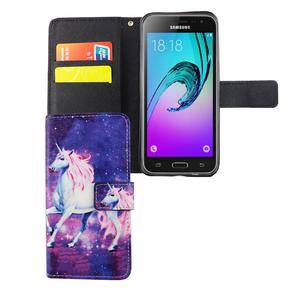 Handyhlle Tasche fr Handy Samsung Galaxy J3 Emerge Einhorn Magic