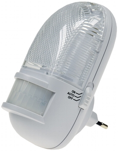 LED Nachtlicht mit Bewegungsmelder 230V, 3 weie LEDs, On/Off/Auto