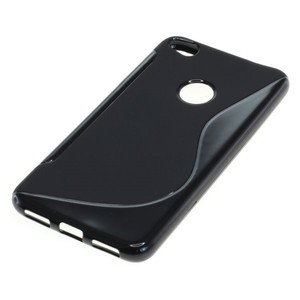 Handy H�lle TPU S-Line Schutz Case Bumper Schale f�r Huawei P8 Lite 2017 Schwarz