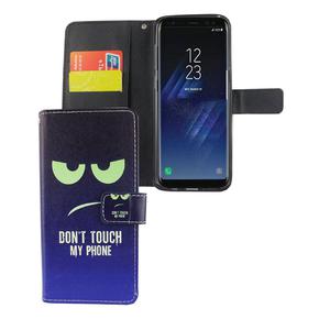 Handyh�lle Tasche f�r Handy Samsung Galaxy S8+ Plus Dont Touch My Phone Blau / Gr�n