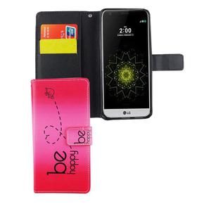 Handyhlle Tasche fr Handy LG G6 Be Happy Pink