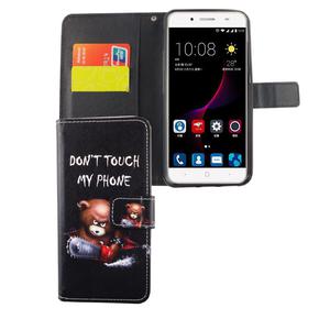 Handyhlle Tasche fr Handy ZTE Blade A2 Plus Schriftzug Br mit Kettensge