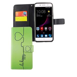 Handyhlle Tasche fr Handy ZTE Blade A2 Plus Be Happy Grn