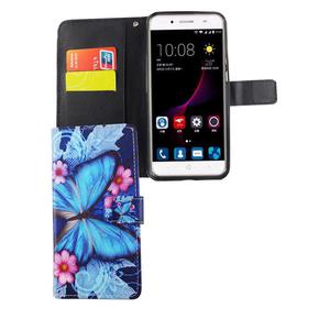Handyhlle Tasche fr Handy ZTE Blade A2 Plus Blauer Schmetterling