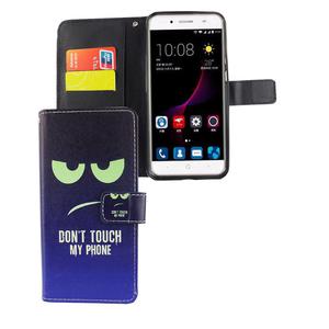Handyhlle Tasche fr Handy ZTE Blade A2 Plus Dont Touch My Phone Blau / Grn