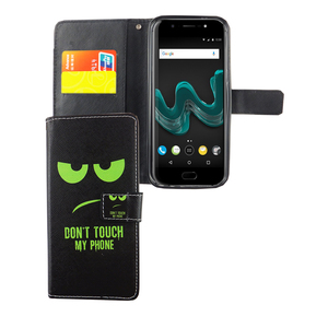 Handyhlle Tasche fr Handy Wiko Wim Dont Touch My Phone Grn