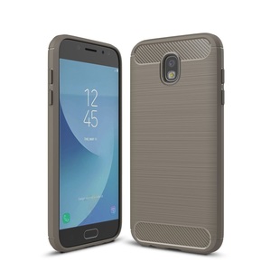 Samsung Galaxy J5 2017 TPU Case Carbon Fiber Optik Brushed Schutz Hlle Grau