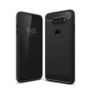 LG Q8 TPU Case Carbon Fiber Optik Brushed Schutz H�lle Schwarz