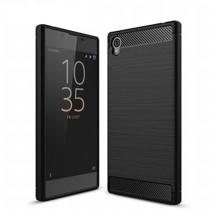 Sony Xperia E6 TPU Case Carbon Fiber Optik Brushed Schutz H�lle Schwarz