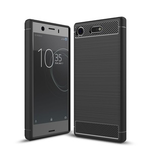 Sony Xperia XZ1 Mini TPU Case Carbon Fiber Optik Brushed Schutz H�lle Schwarz