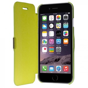 Flip Cover Schutzh�lle Case Handyh�lle Bookstyle f�r Apple iPhone 6 / 6s Plus Gr�n