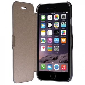 Flip Cover Schutzh�lle Case Handyh�lle Bookstyle f�r Apple iPhone 6 / 6s Plus Grau