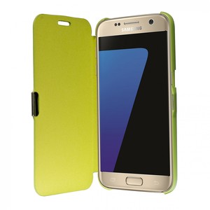 Flip Cover Schutzh�lle Case Handyh�lle Bookstyle f�r Samsung Galaxy S7 Edge Gr�n