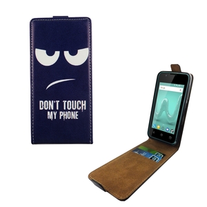 Handyh�lle Tasche Flip f�r Wiko Sunny 2 Dont Touch my Phone