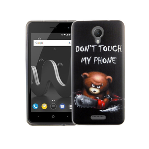 Handy Hlle fr Wiko Jerry 2 Br mit Kettensge Smartphone Cover Bumper Schale Etuis