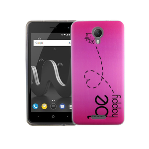 Handy H�lle f�r Wiko Jerry 2 Be Happy Pink Smartphone Cover Bumper Schale Etuis