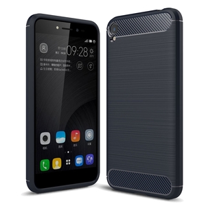 Asus Zenfone Live ZB501KL TPU Case Carbon Fiber Optik Brushed Schutz Hlle Blau