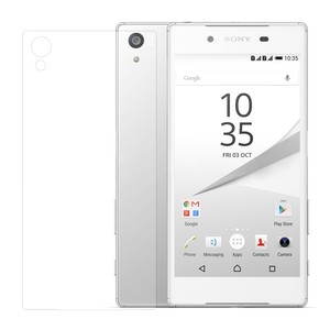 Sony Xperia Z5 Panzer Schutz Glas R�ckseite Back Hinten Schutzglas Echtglas Transparent