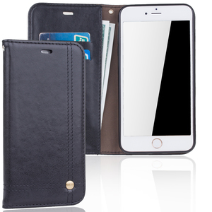 Handy H�lle Schutz Tasche f�r Apple iPhone 7 Plus Cover Wallet Etui Schwarz