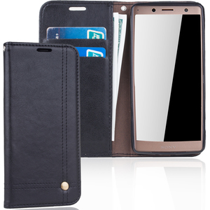 Handy Hlle Schutz Tasche fr Sony Xperia XZ2 Cover Wallet Etui Schwarz