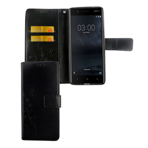 Handyh�lle f�r Nokia 3.1 / Nokia 3 2018 Tasche Wallet Schutz Cover Etuis Schwarz