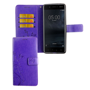 Handyhlle fr Nokia 5.1 / Nokia 5 2018 Tasche Wallet Schutz Cover Etuis Violett