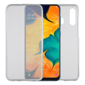 Samsung Galaxy A30 Hlle Case 360 Handy Schutz Tasche Cover Full TPU Etui Transparent