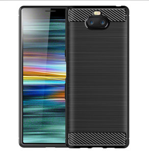 Sony Xperia 8 TPU Case Carbon Fiber Optik Brushed Schutz H�lle Schwarz