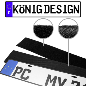 2 x Kennzeichenhalter Klett Nummernschildhalter Rahmenlos Kennzeichenhalterung