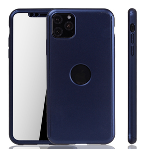 Handyh�lle Schutzh�lle f�r Apple iPhone 11 Pro Max Full Case Cover Displayschutz 360 Blau