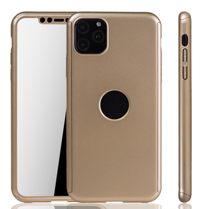 Handyhlle Schutzhlle fr Apple iPhone 11 Pro Max Full Case Cover Displayschutz 360 Gold