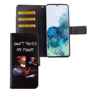 Samsung Galaxy S20 Tasche Handy Hlle Schutz-Cover Flip-Case mit Kartenfach Dont touch my phone
