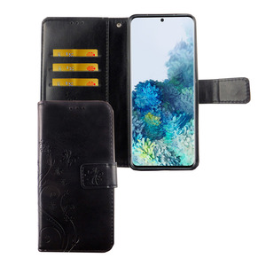 Samsung Galaxy S20 Handy H�lle Schutz-Tasche Cover Flip-Case Kartenfach Schwarz