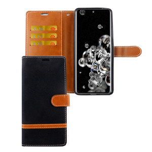 Samsung Galaxy S20 Ultra Handy Hlle Schutz-Tasche Case Cover Kartenfach Etuis Schwarz