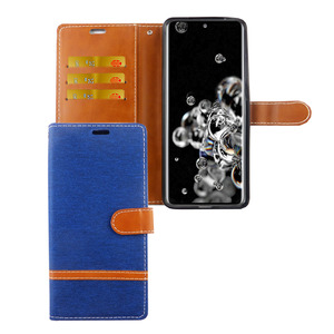 Samsung Galaxy S20 Ultra Handy H�lle Schutz-Tasche Case Cover Kartenfach Etui Wallet Blau