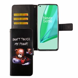 OnePlus 9 Tasche Handy Hlle Schutz-Cover Flip-Case mit Kartenfach Dont touch my phone