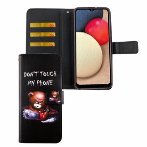 Samsung Galaxy A02s Tasche Handy H�lle Schutz-Cover Flip-Case mit Kartenfach Schwarz
