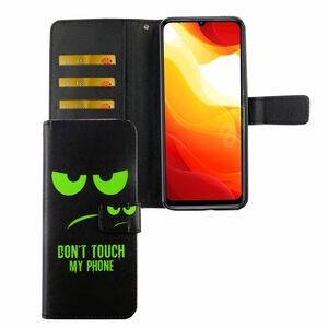 Xiaomi Mi 10 Lite 5G Tasche Handy H�lle Schutz-Cover Flip-Case mit Kartenfach Dont touch my phone