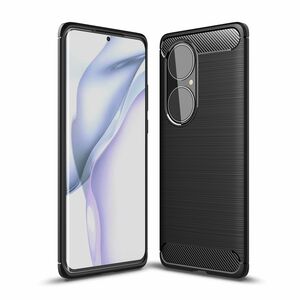 Huawei P50 Pro TPU Case Carbon Fiber Optik Brushed Schutz H�lle Grau