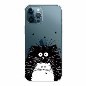 Handyhlle fr Apple iPhone 13 Pro Schutzcase Cover Katze Transparent