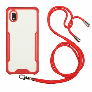 Handykette f�r Samsung Galaxy A01 Core H�lle Cover mit Band zum umh�ngen Kordel Rot