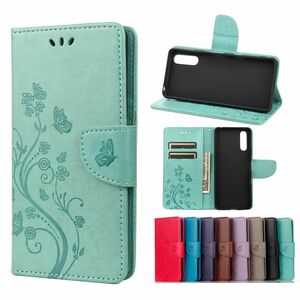 Sony Xperia 10 III Tasche Handy H�lle Schutz-Cover Flip-Case mit Kartenfach Gr�n