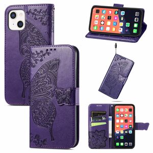 Apple iPhone 13 Handyh�lle Schutztasche Case Cover Klapptasche Violett