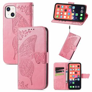 Apple iPhone 13 mini Handyh�lle Schutztasche Case Cover Klapptasche Rosa